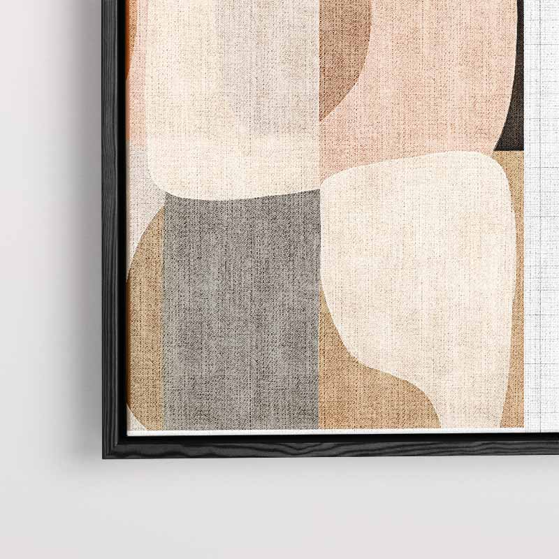 Minimalistische Abstractie in Aardetinten Kunstwerk-canvas-dibond-plexiglas-wanddecoratie-WallArtistic