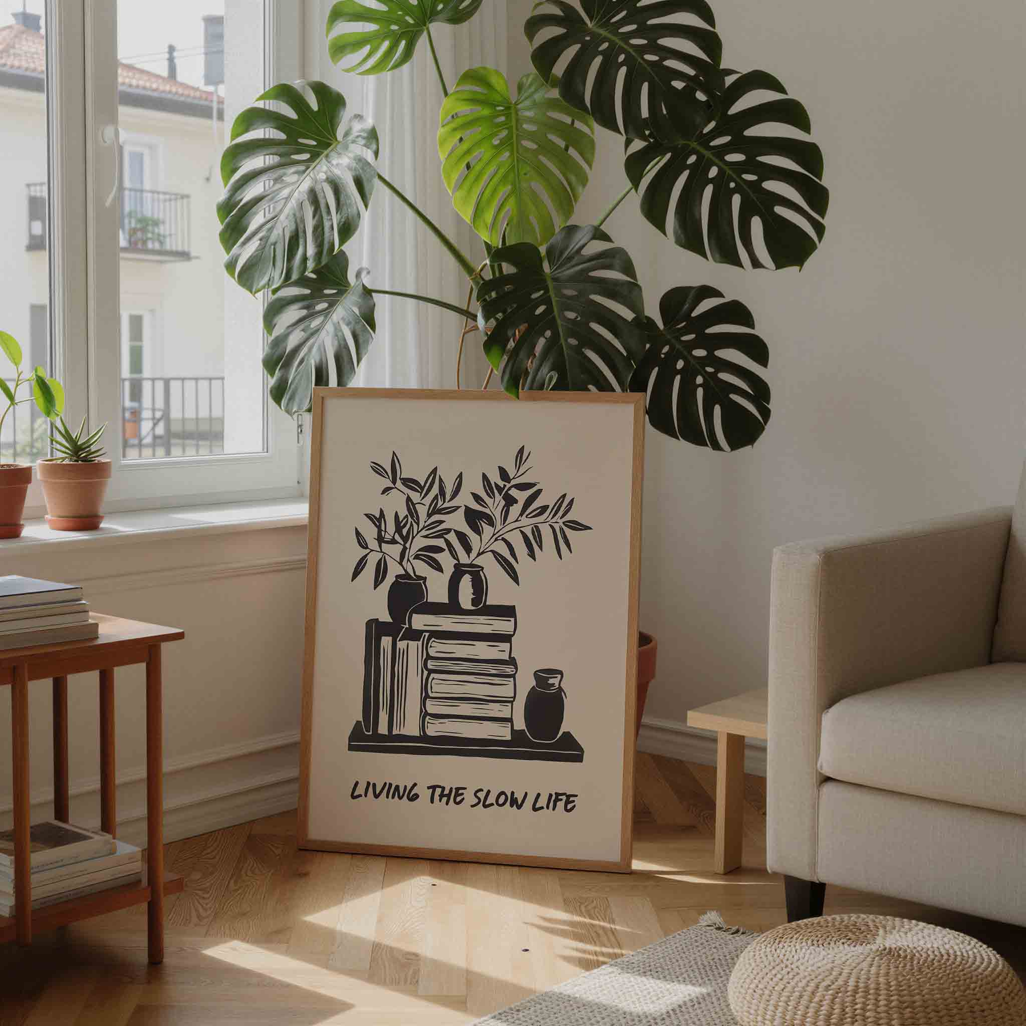 Planten en boeken Poster