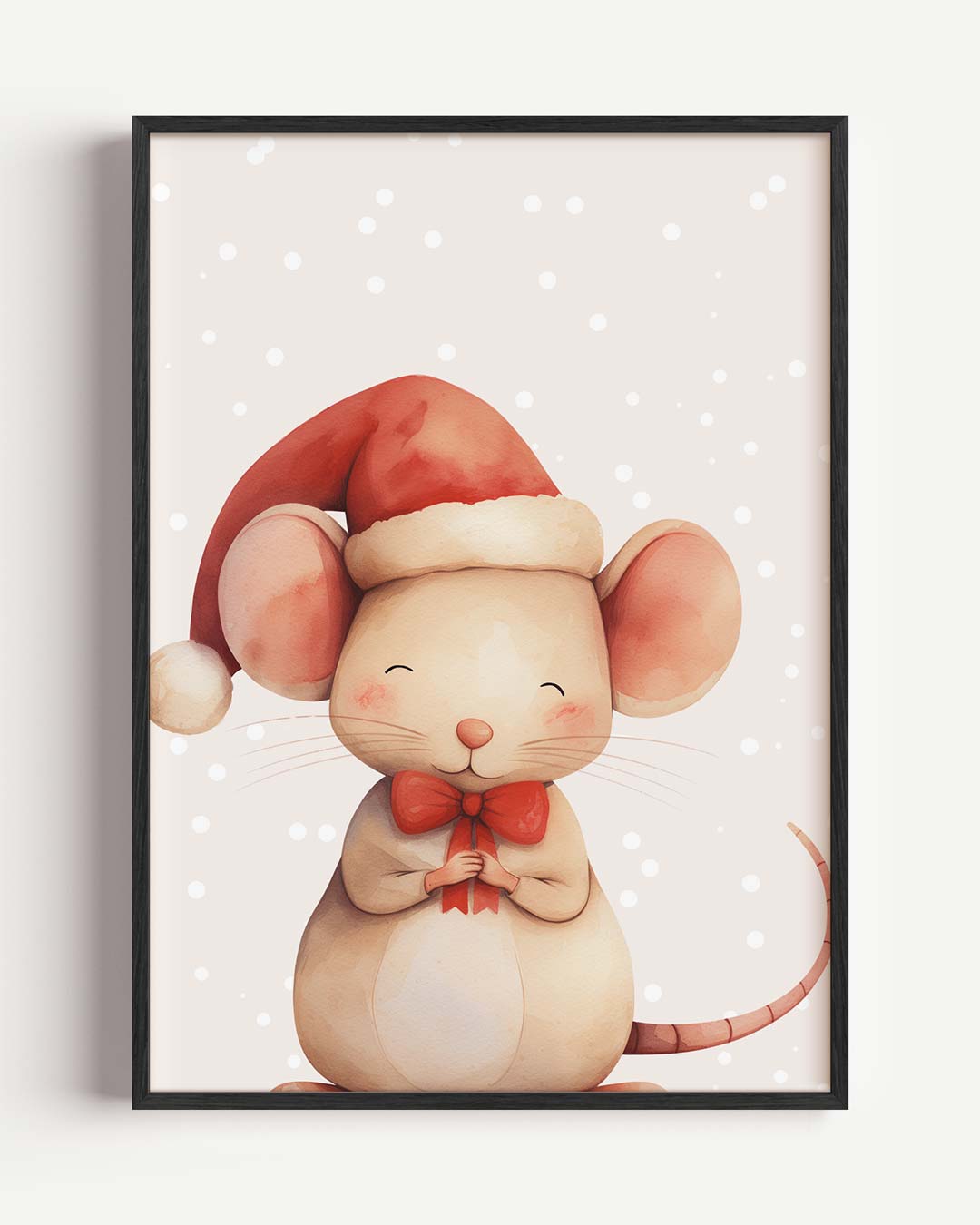 Schattige Kerstmuizenposter-WallArtistic