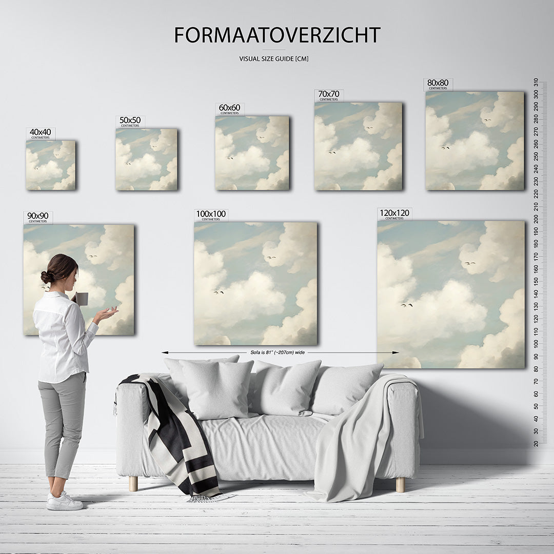 Lucht met wolken Kunstwerk