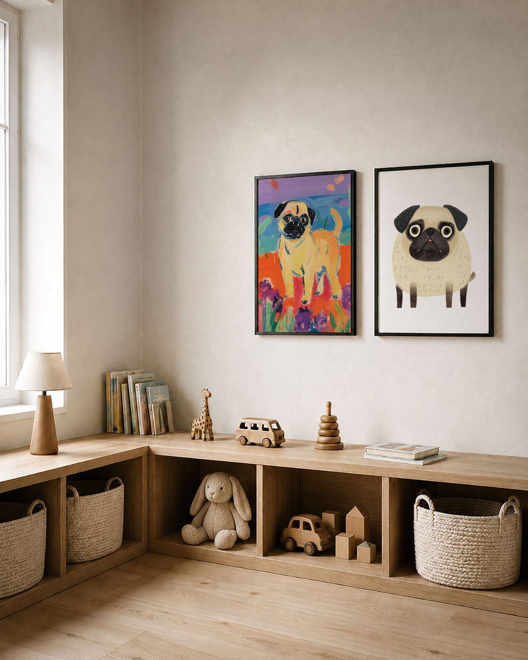 Kleurrijke hond Posterset