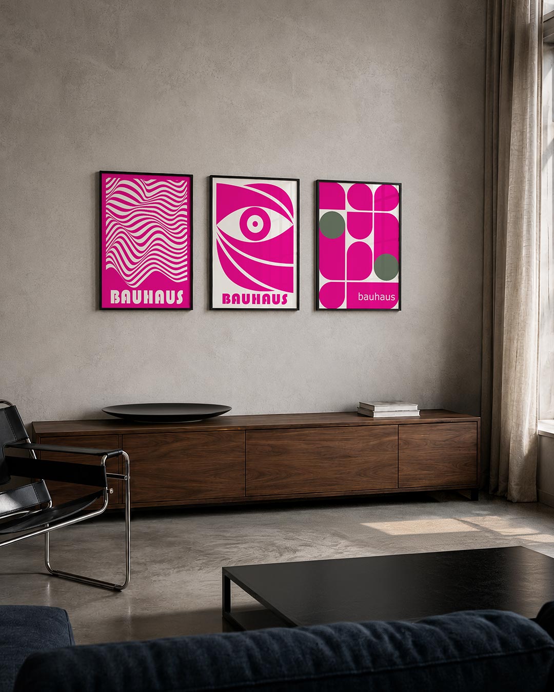 Golvend lijnenspel Posterset
