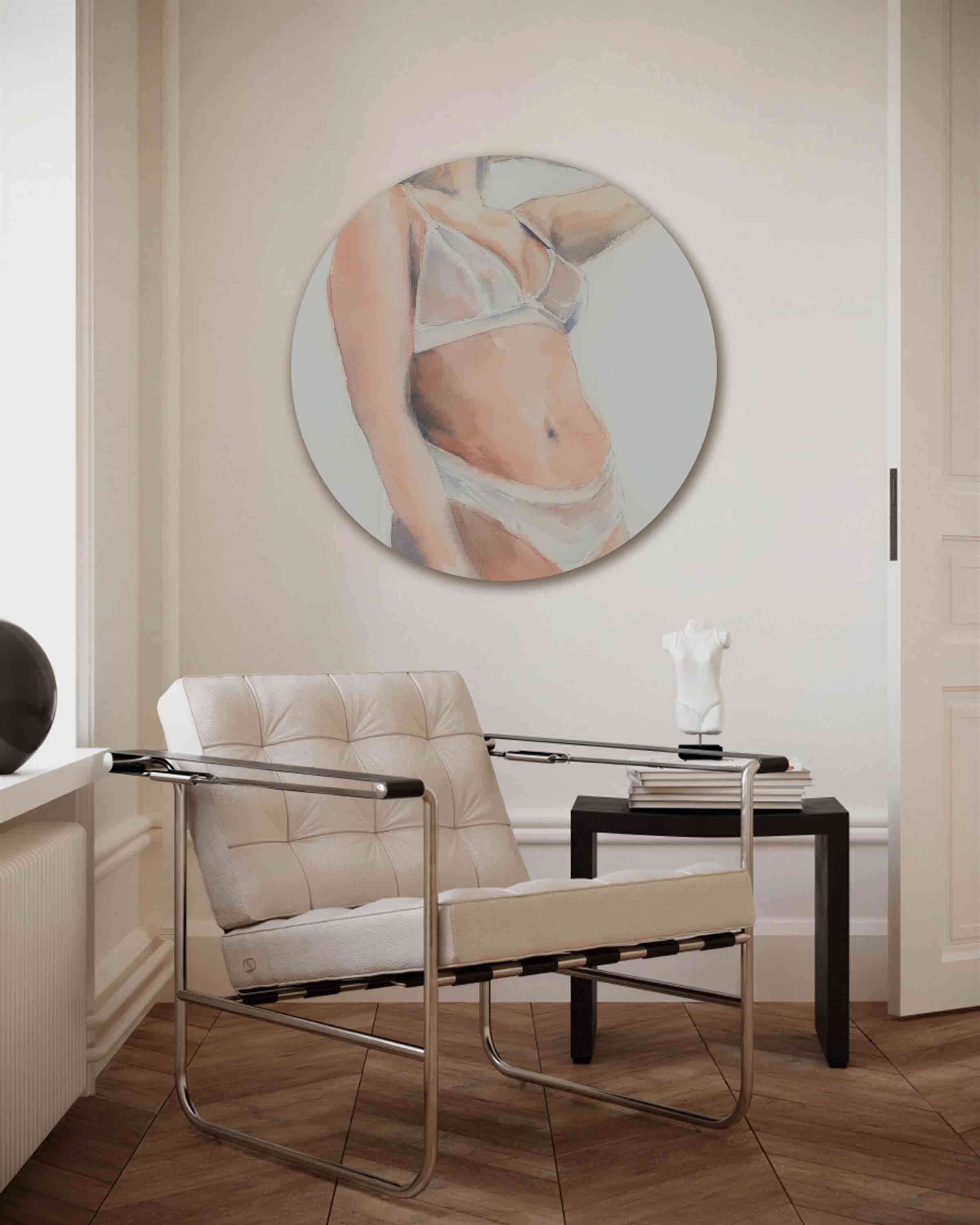 Vrouw in lingerie Muurcirkel