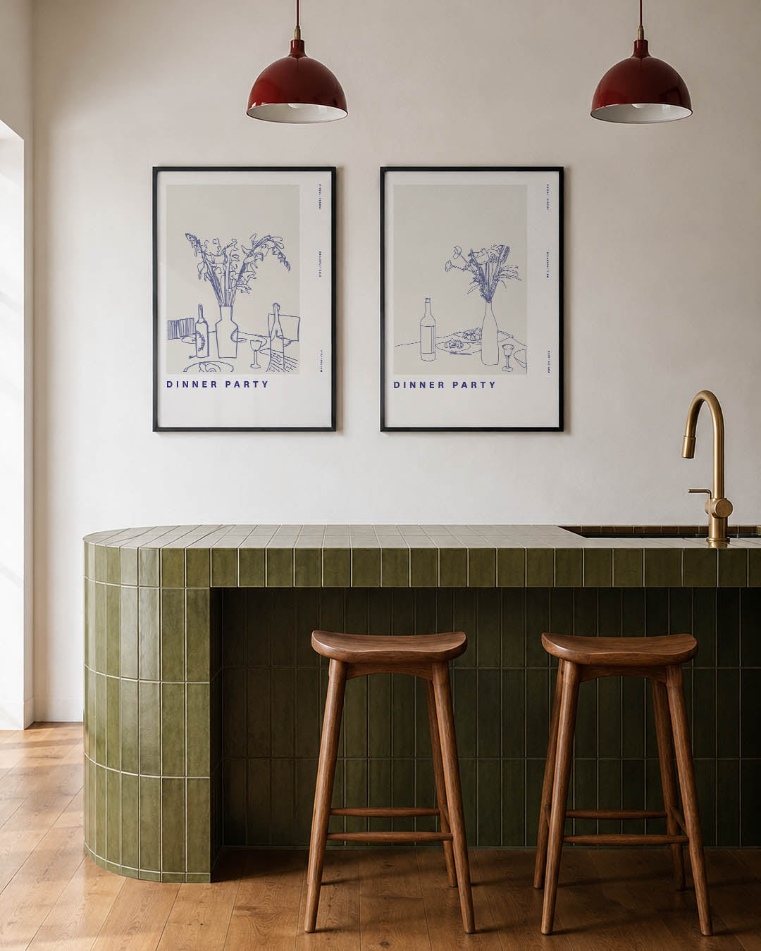Lijnenspel en eenvoud Posterset