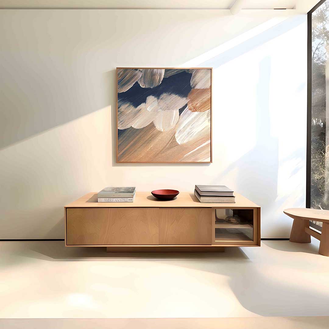 Abstracte penseelstreken Poster