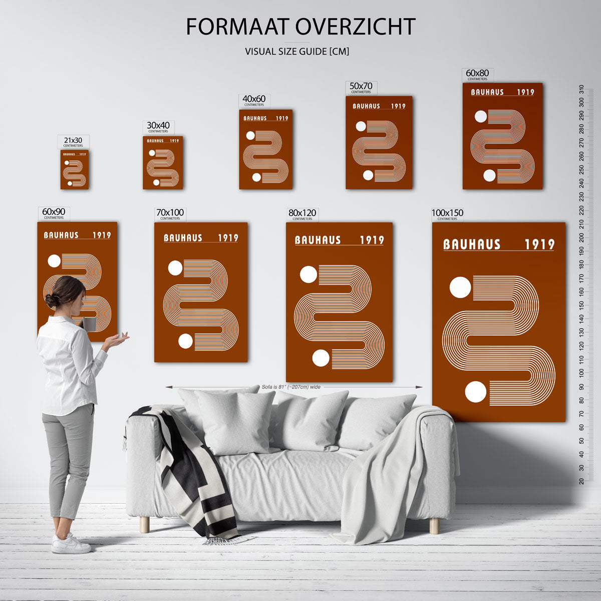 Lijnritme en vormen Poster
