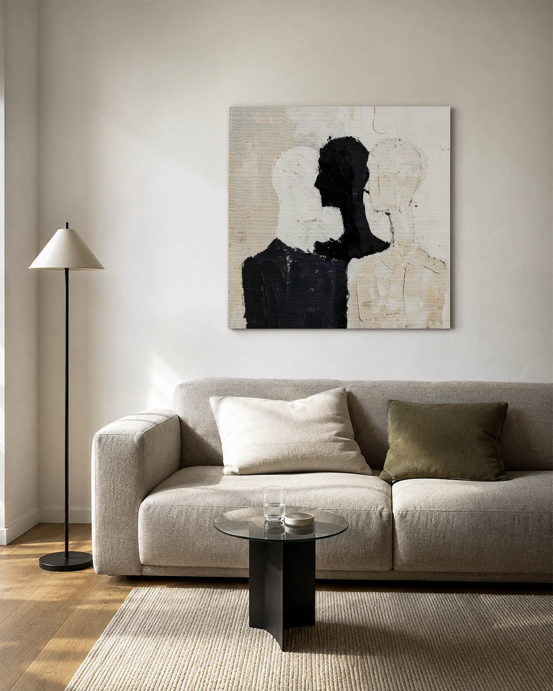 Gelaagde silhouetten Kunstwerk