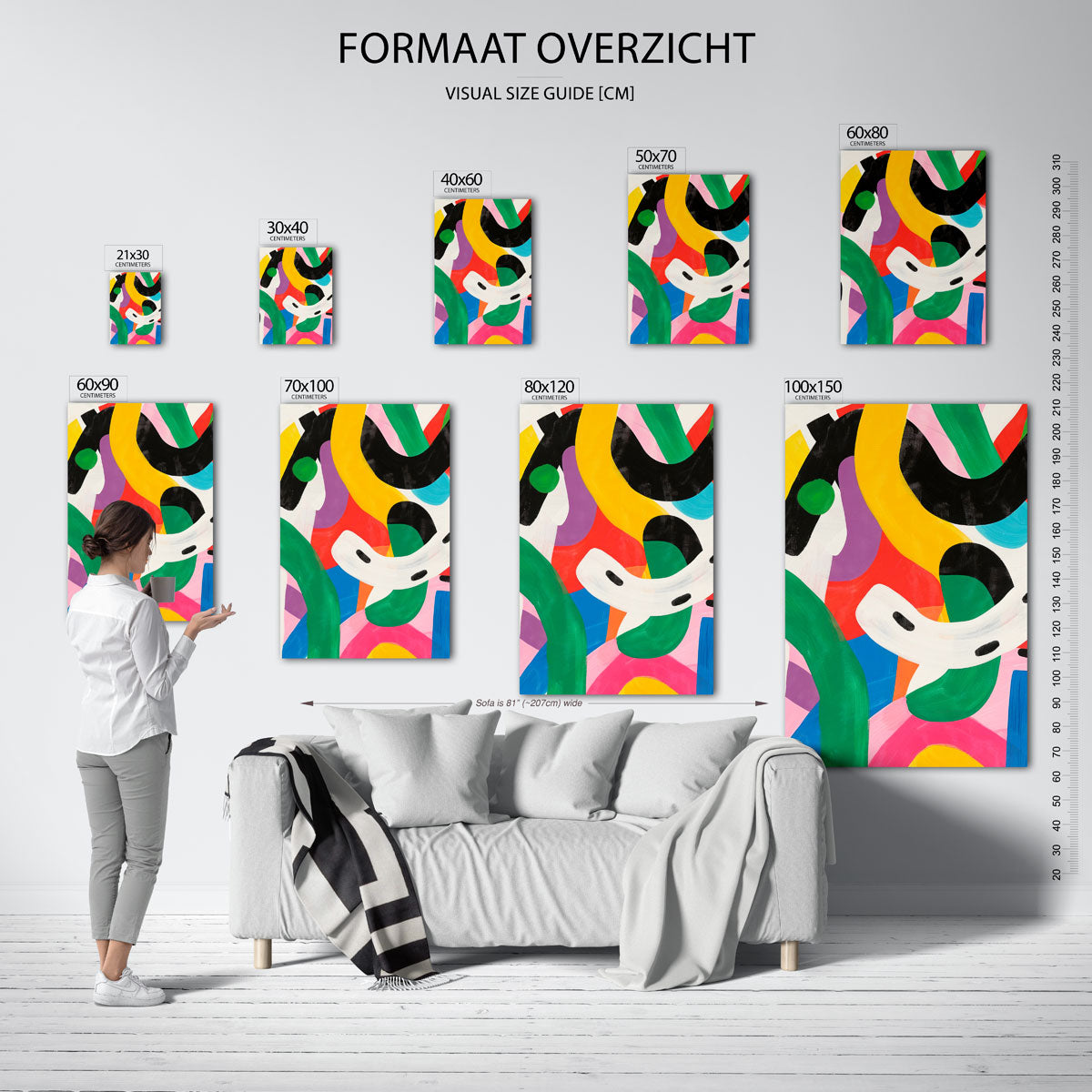 Kleurrijke abstracte vormen Poster