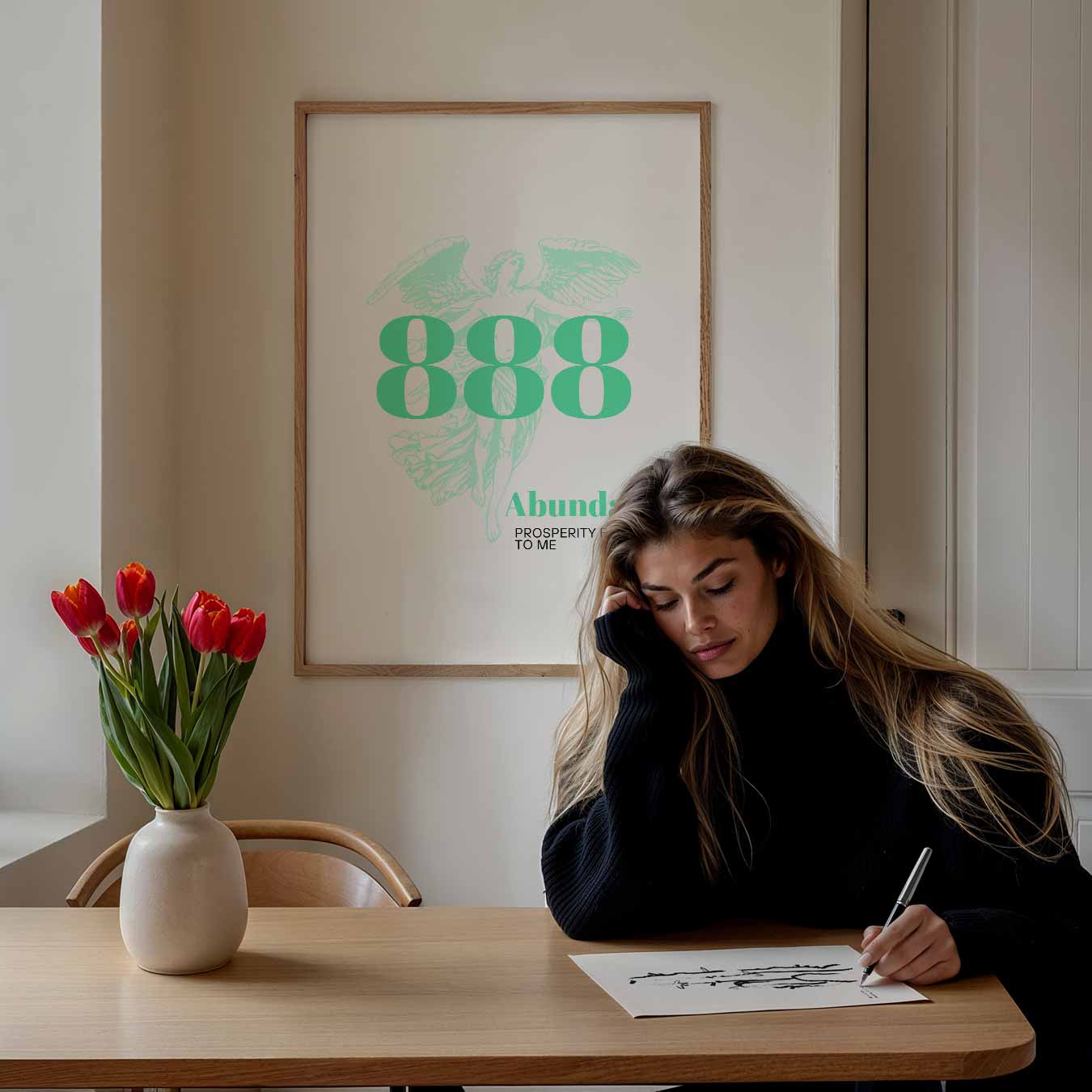 Inspirerende 888 Engel Poster-WallArtistic