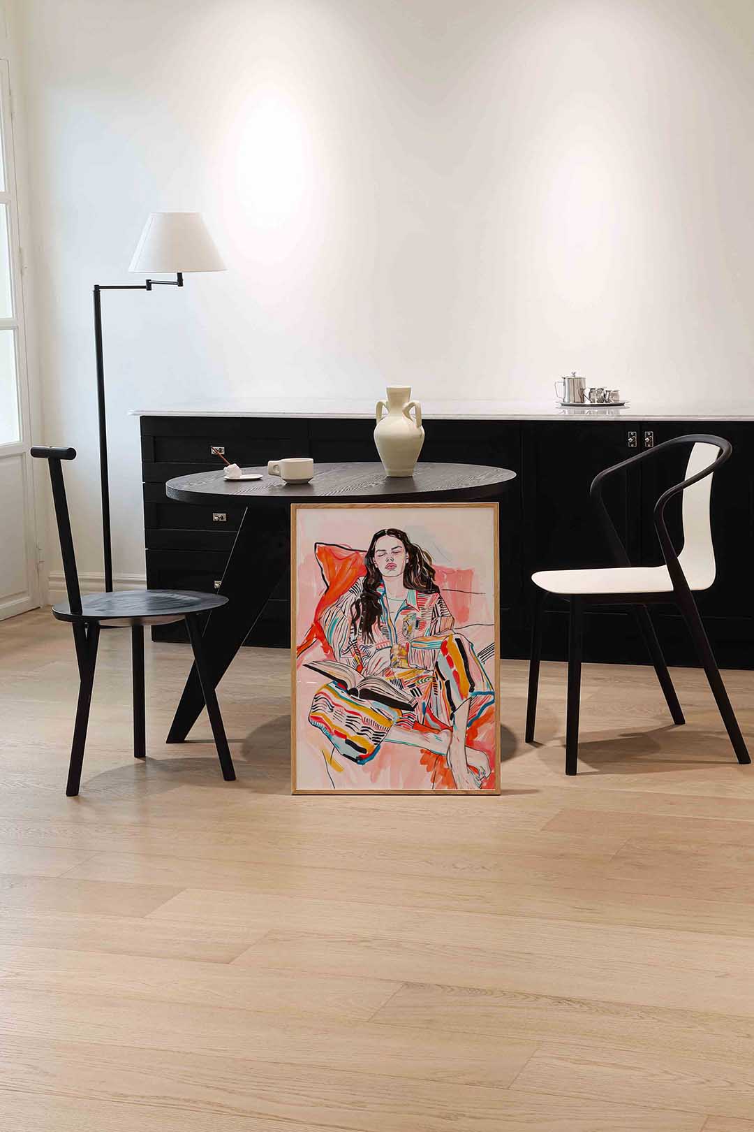Lezende vrouw Poster
