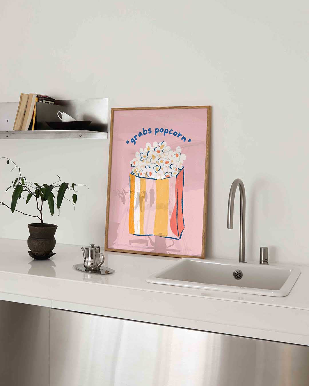 Popcorn illustratie Poster