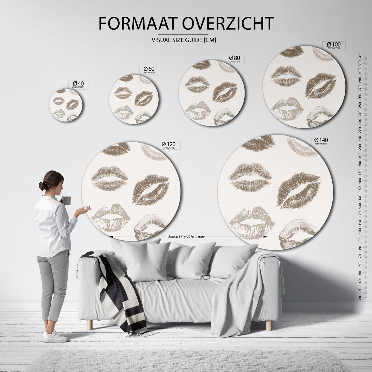 Lippenafdrukken Muurcirkel