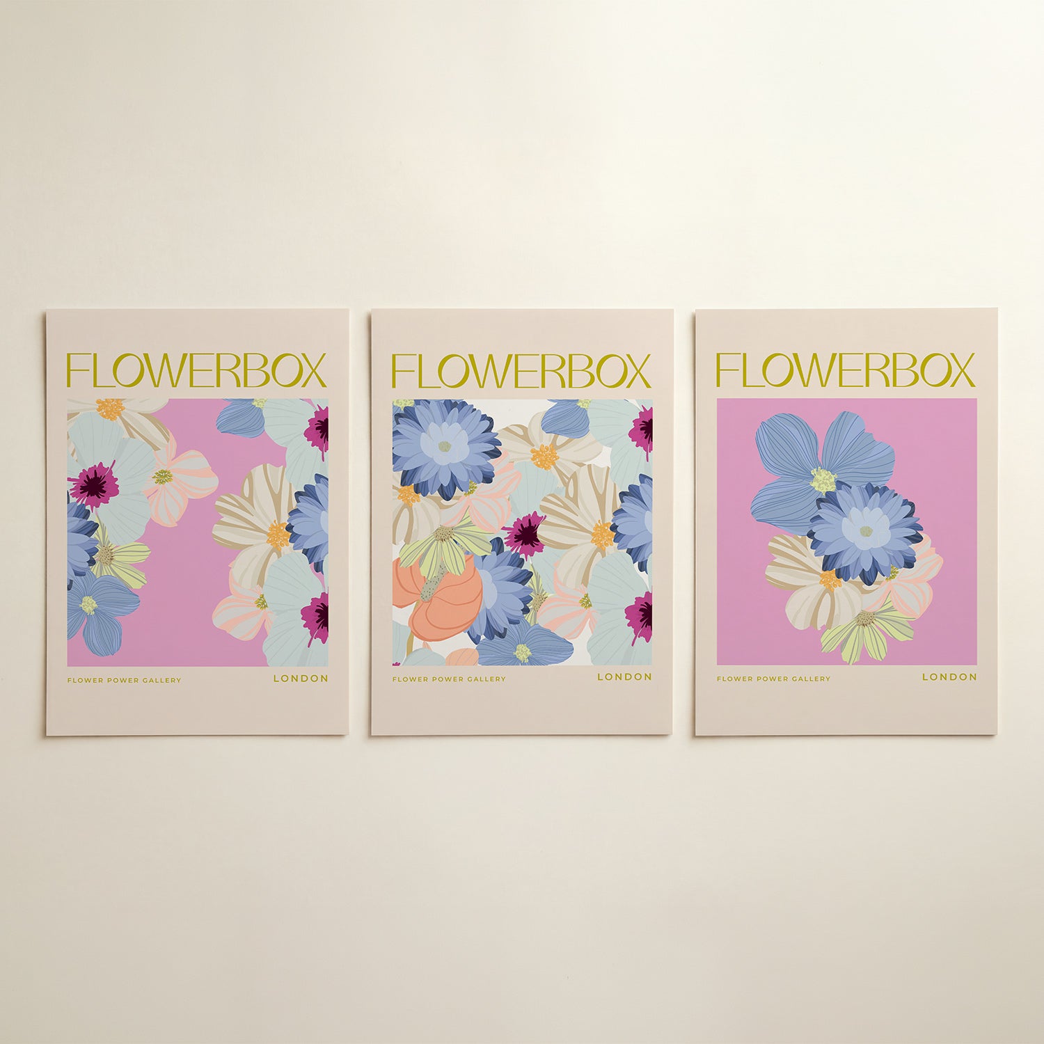 Bloemen en kleuren Posterset