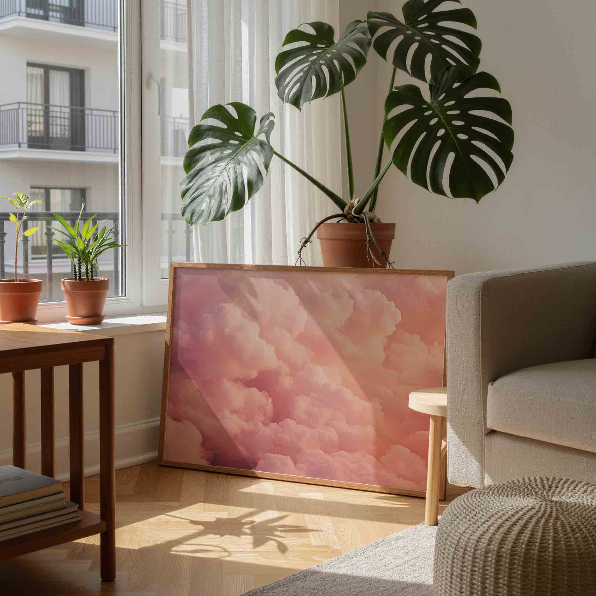 Roze wolken Poster