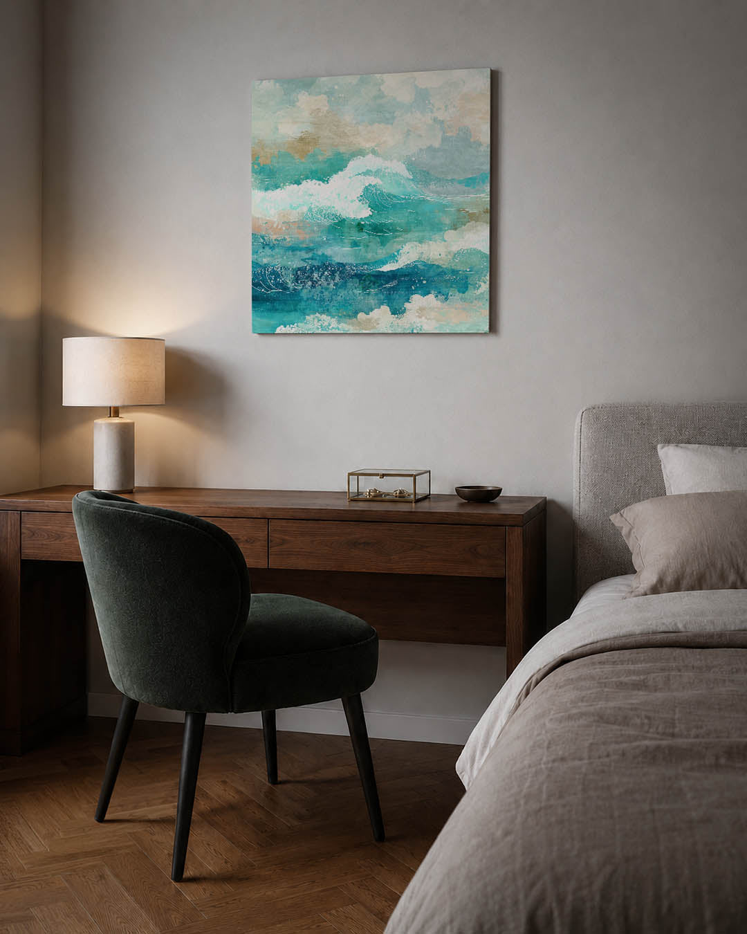 Dynamische zee Kunstwerk