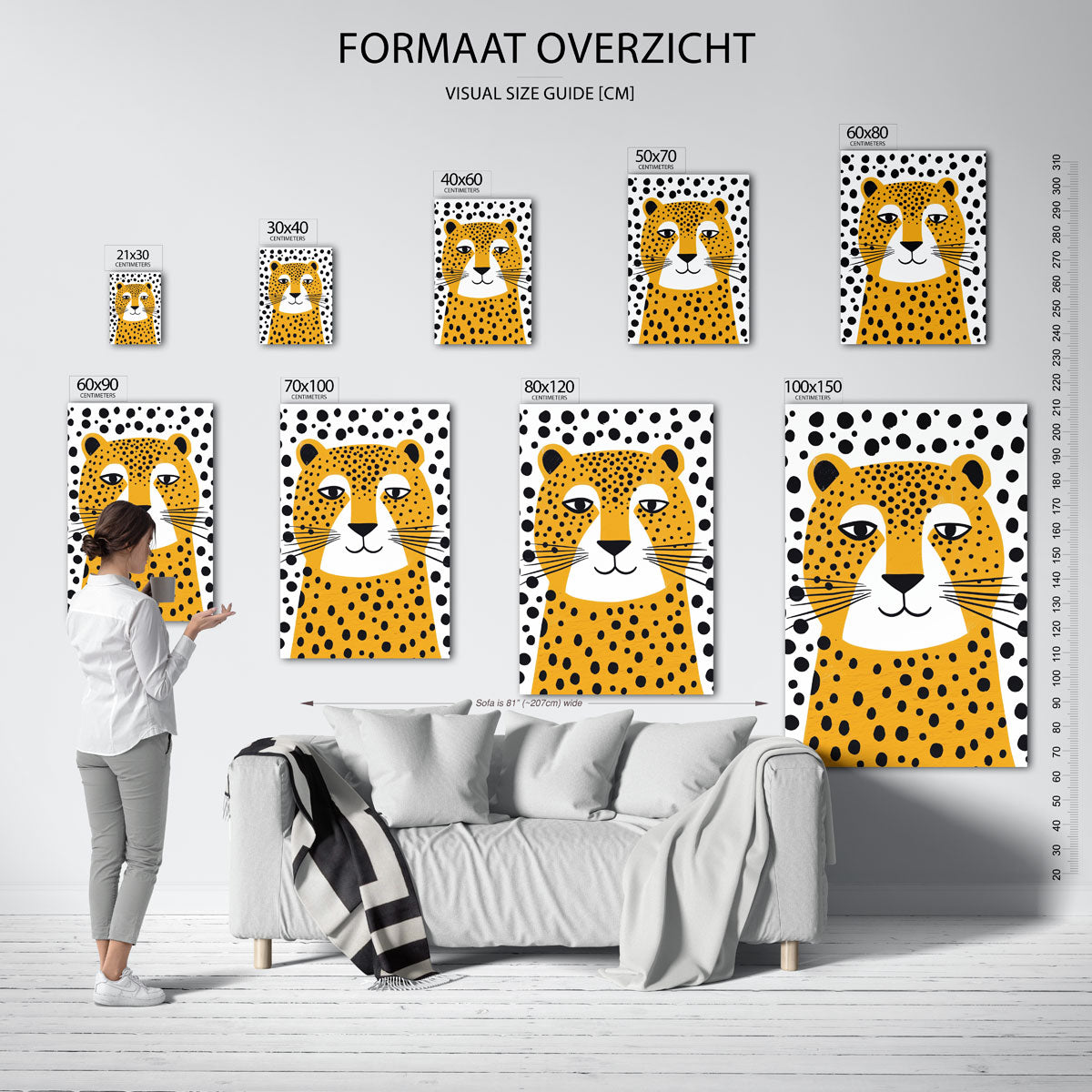Luipaard met stippen Poster