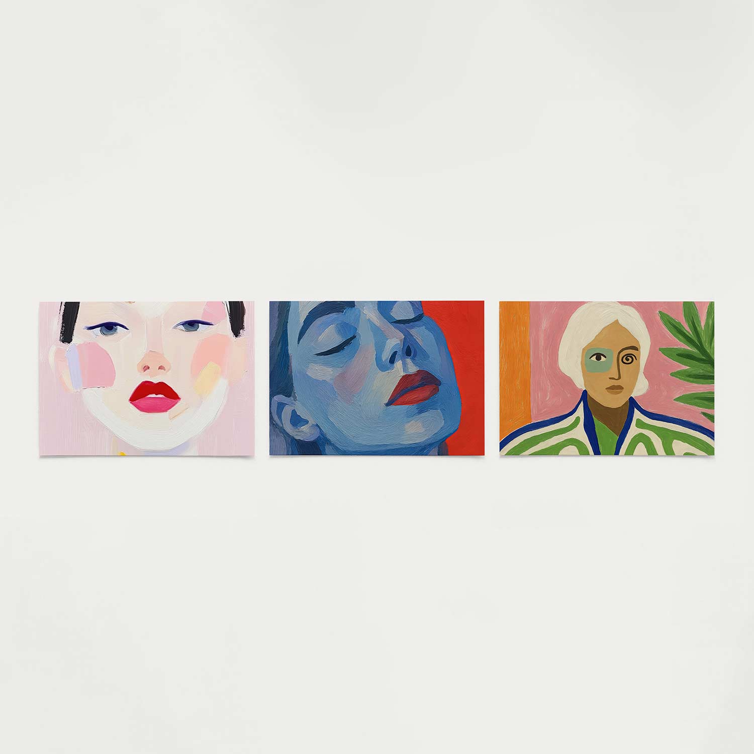 Kleurvlakken portret Posterset