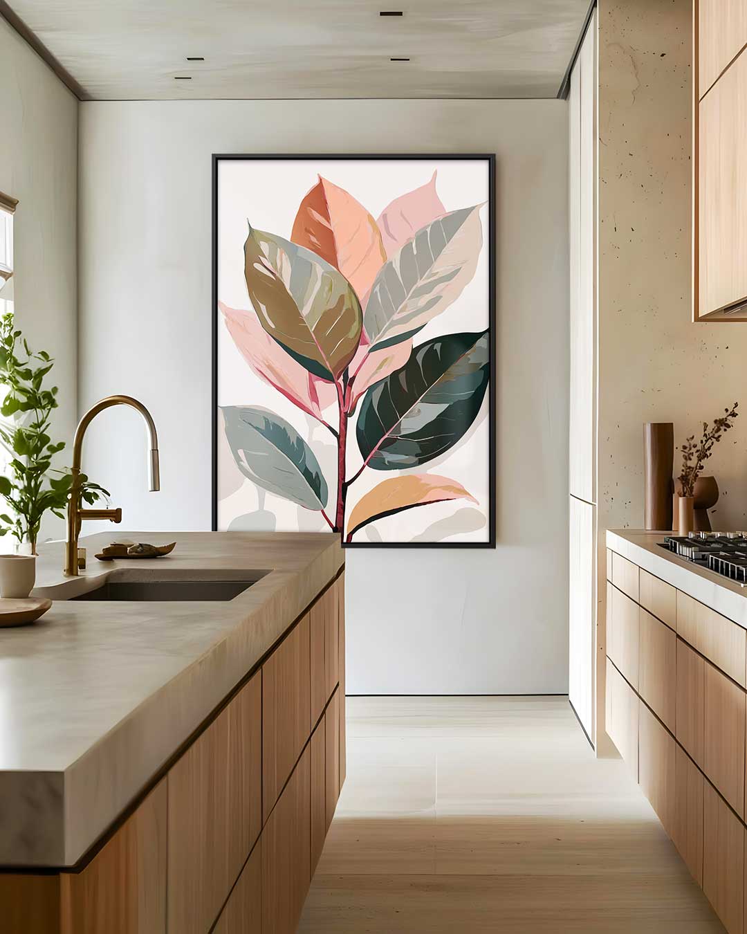 Vrolijke Herfstbladeren Kunstwerk-canvas-dibond-plexiglas-wanddecoratie-WallArtistic