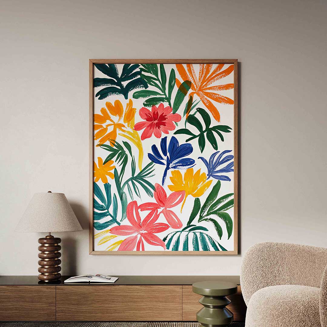 Bloemen en bladeren Poster