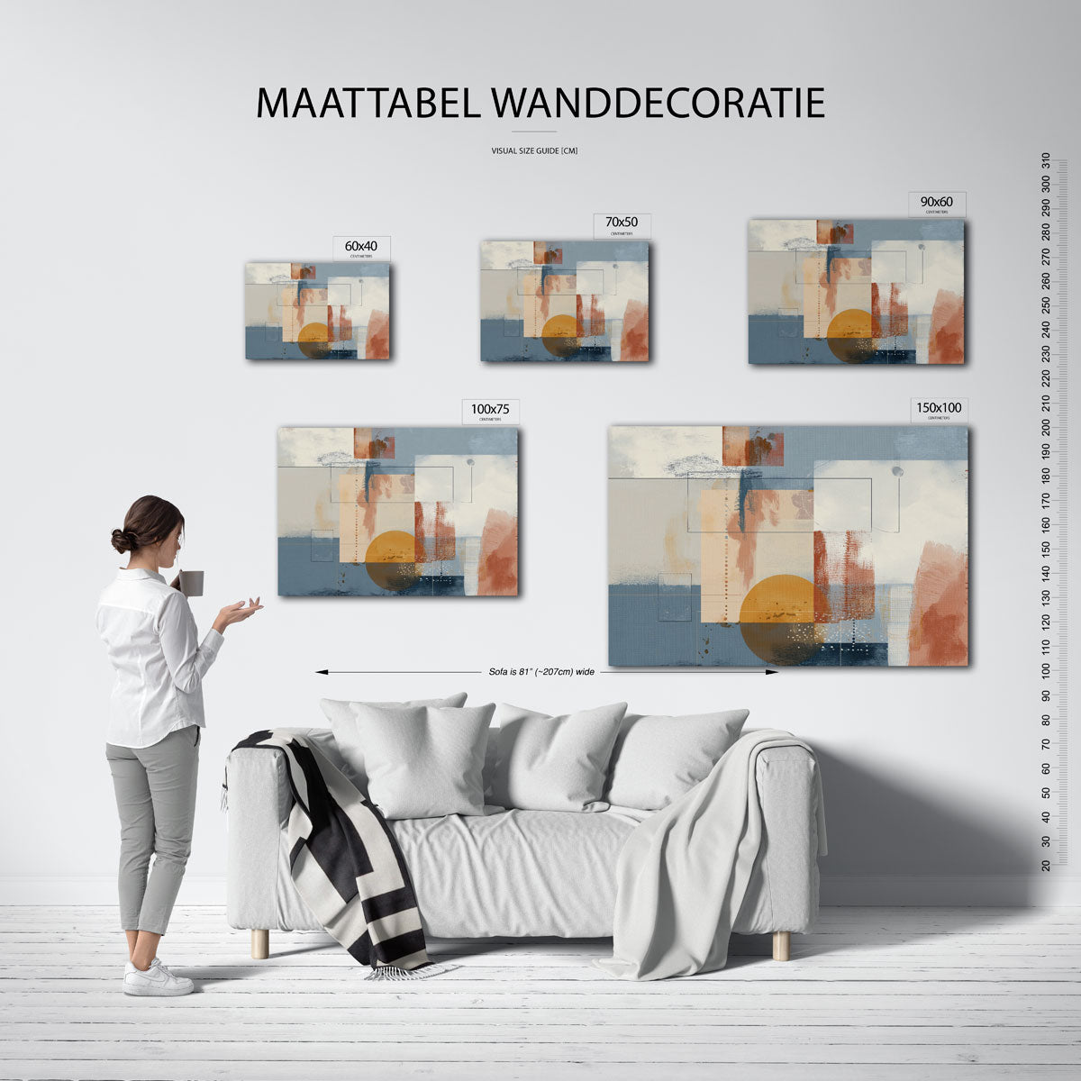 Geometrische compositie Kunstwerk
