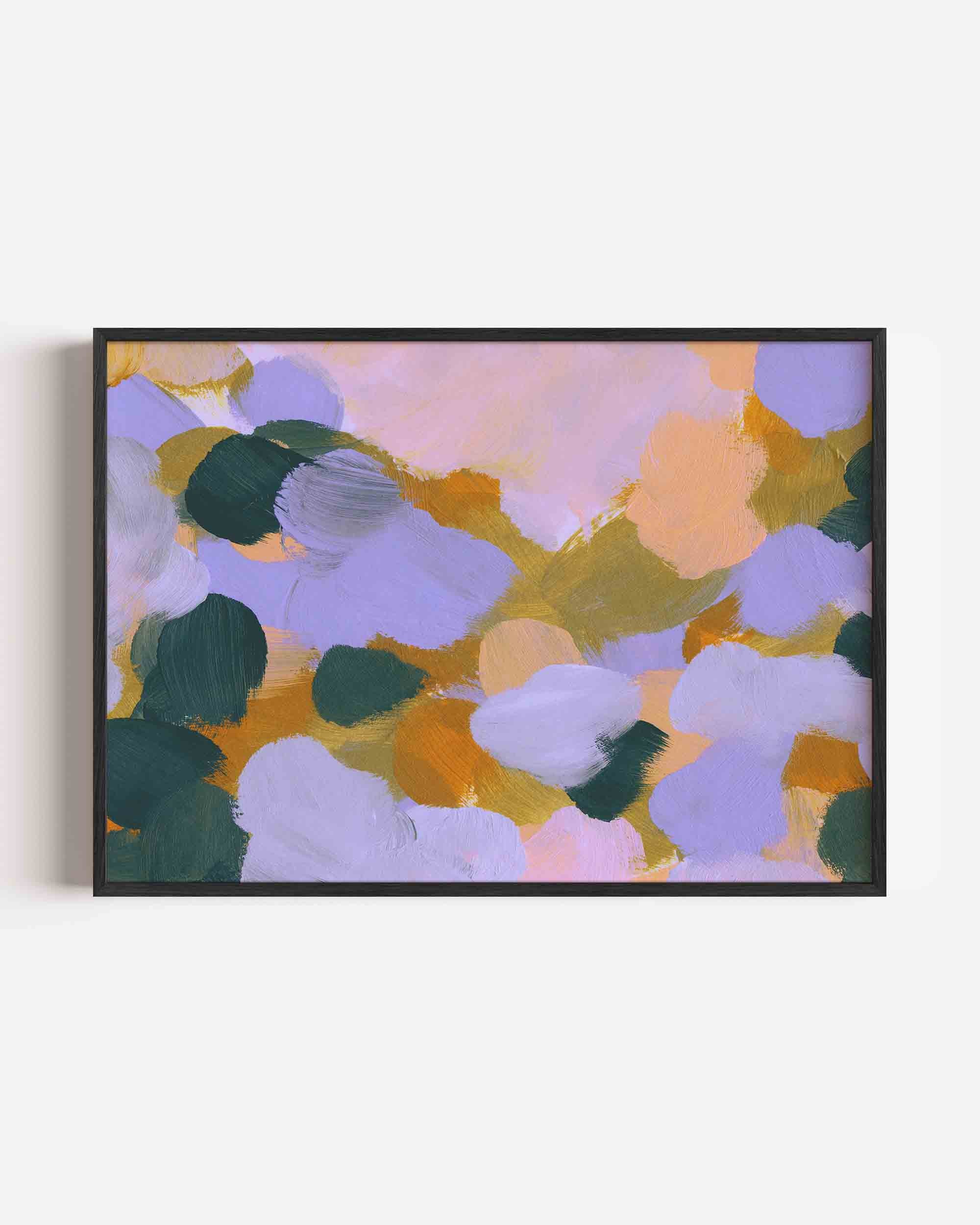 Abstracte penseelstreken Poster
