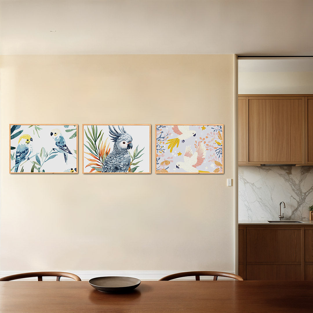 Vogels en bladeren Posterset