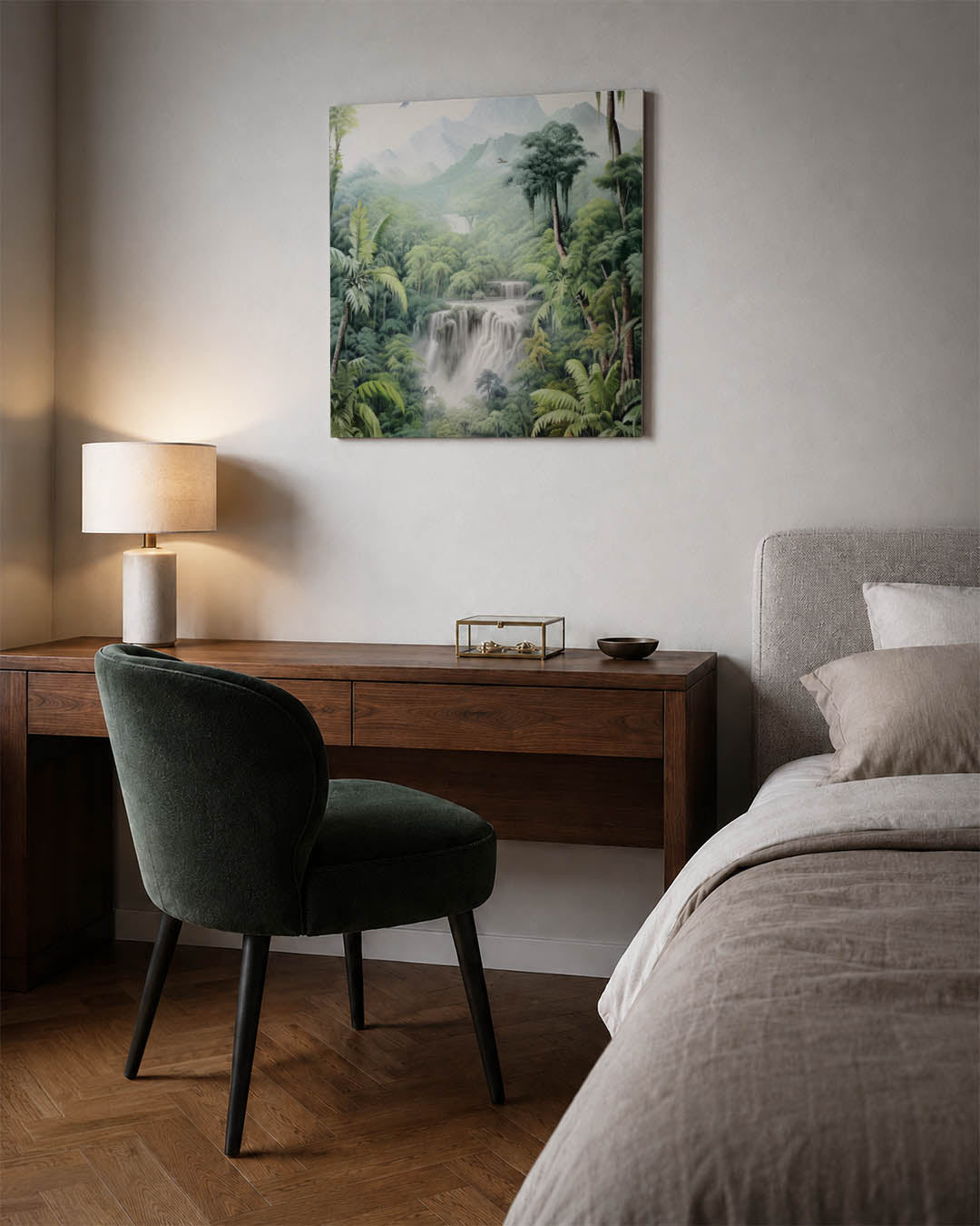 Tropisch waterval landschap Kunstwerk