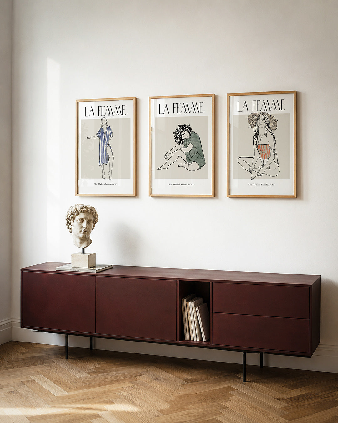 Vrouwelijke lijnen Posterset
