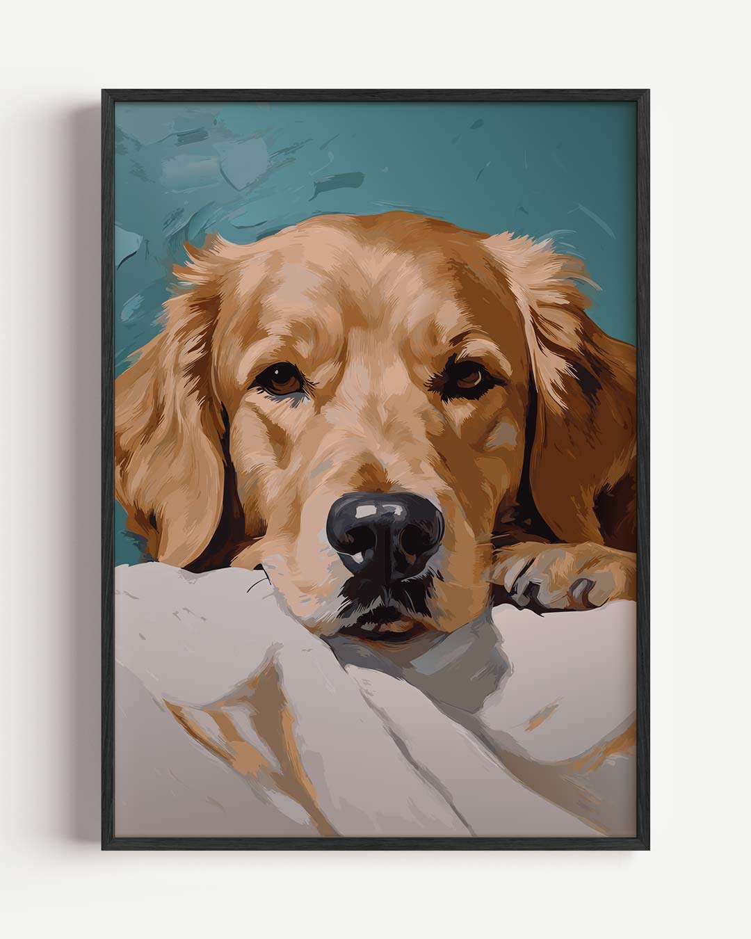 Slapende Golden Retriever Poster-WallArtistic