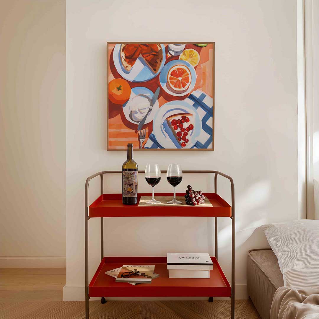 Fruit en taart Poster