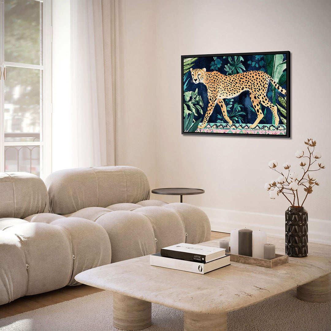 Luipaard in jungle Kunstwerk