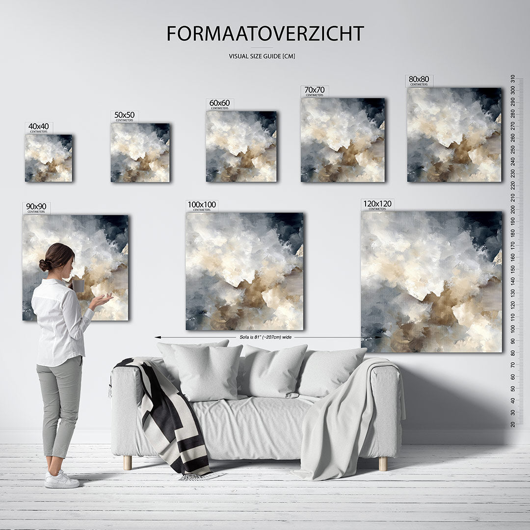 Dromerige kleurencompositie Kunstwerk