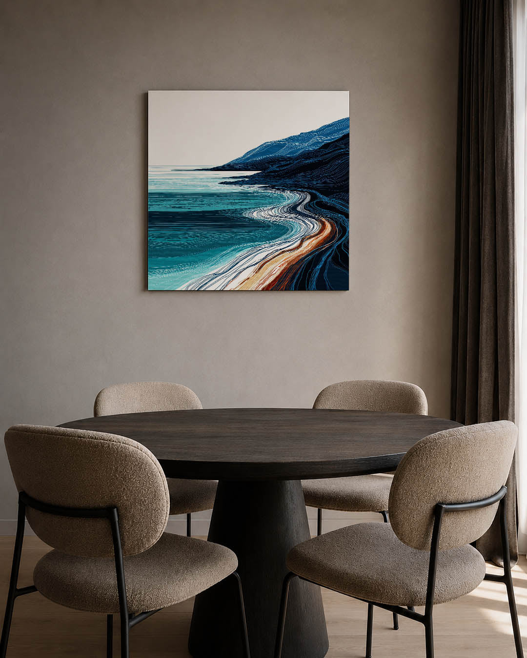 Golvende kustlijnen Kunstwerk