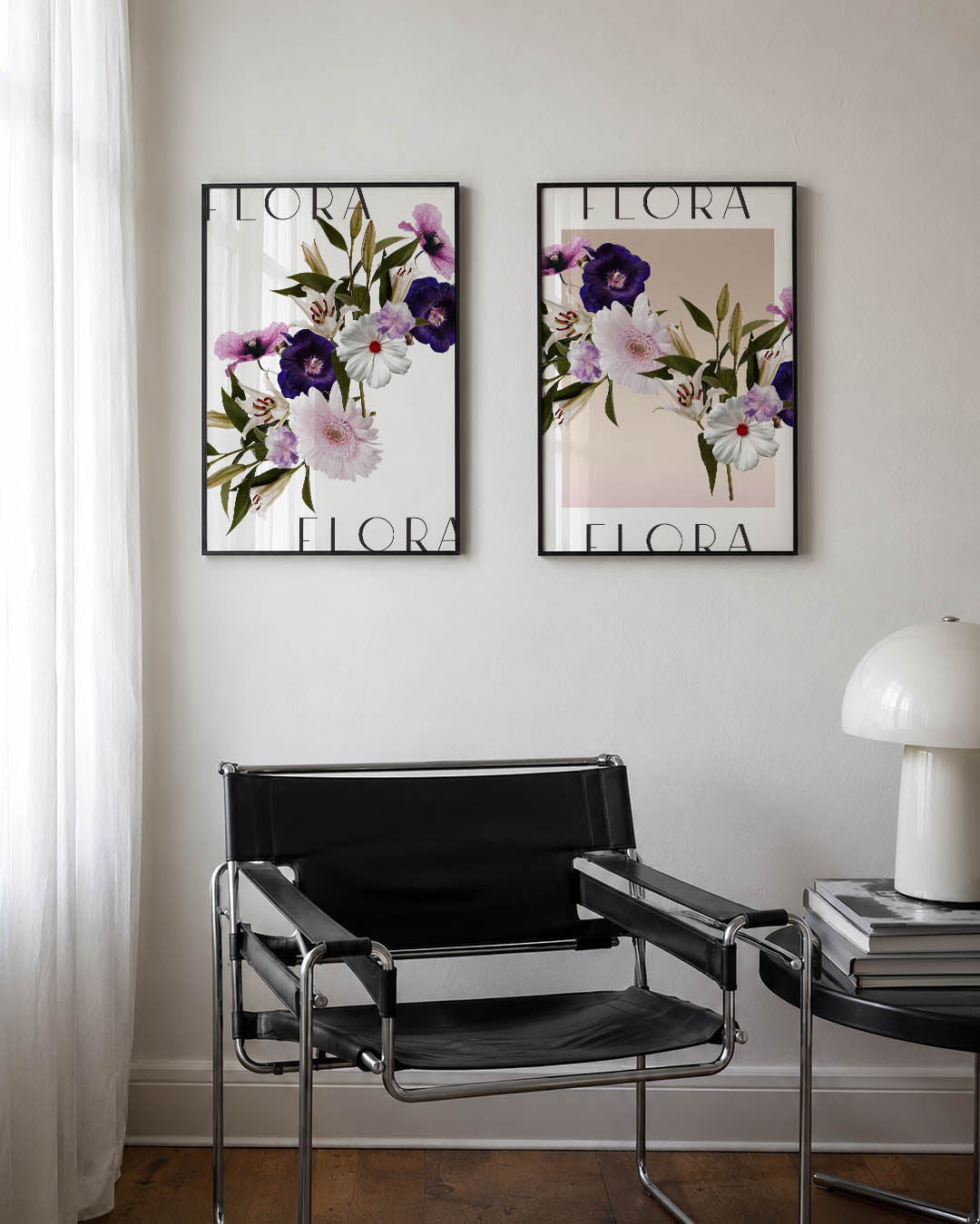 Bloemenpracht en tekst Posterset