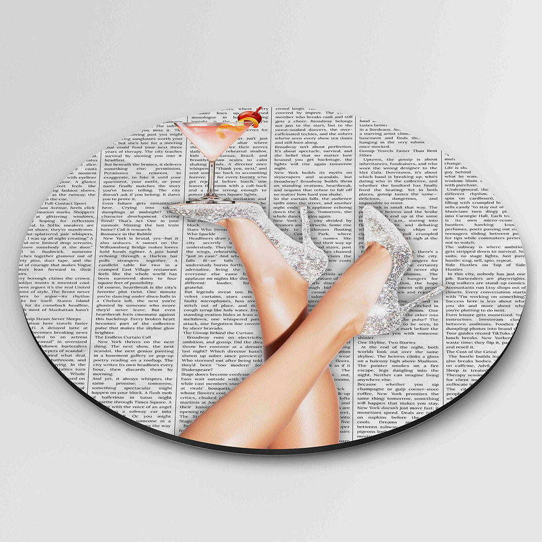 Cocktail en hakken Muurcirkel