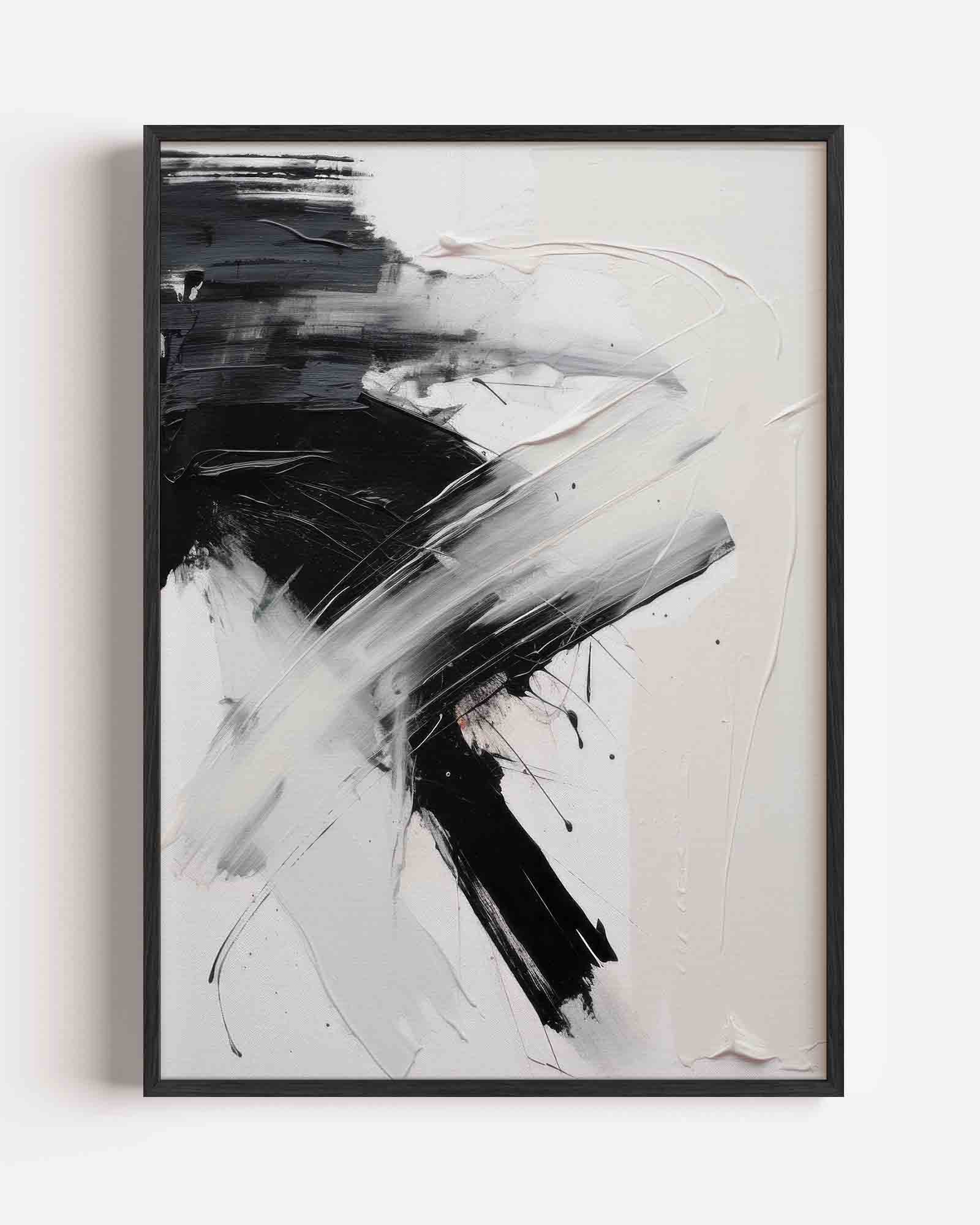 Abstracte zwart wit Poster