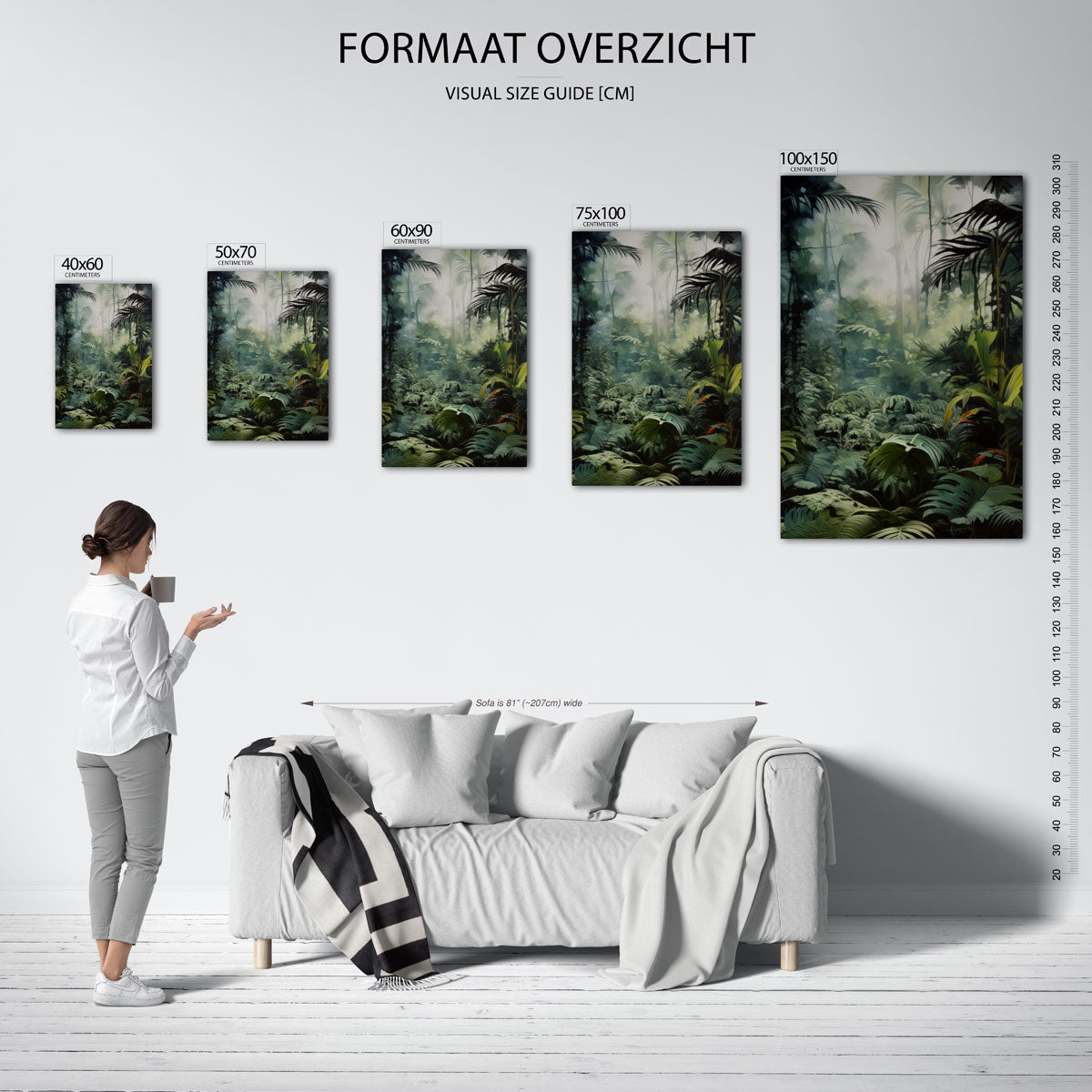 Weelderige jungle Kunstwerk