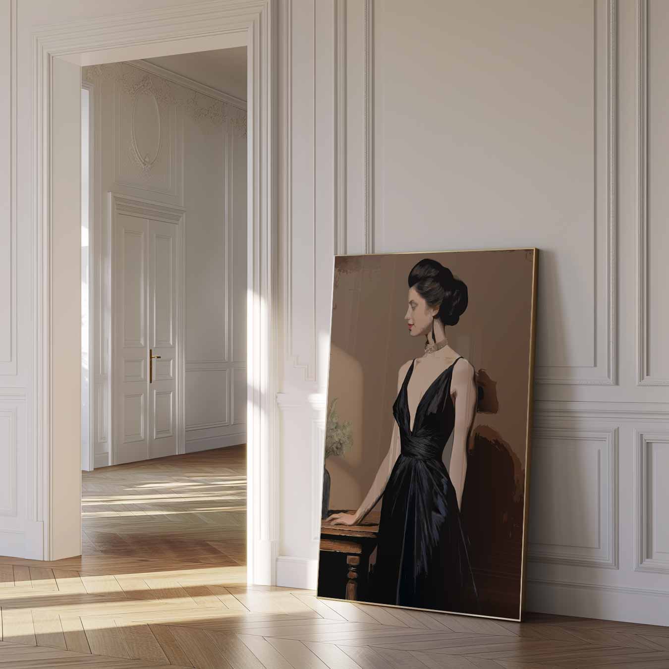 Elegante Vrouwelijke Charme Poster-WallArtistic