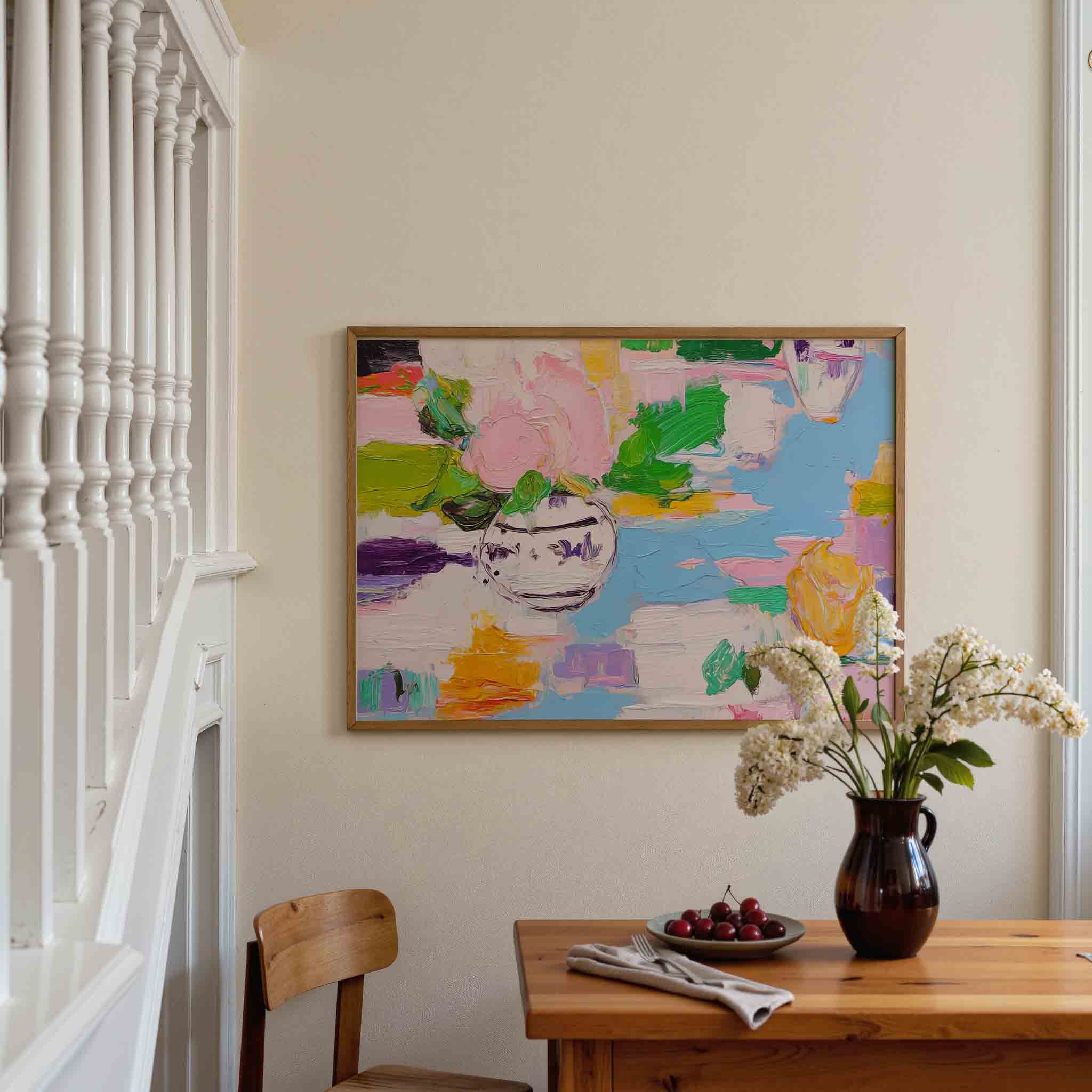 Bloemen in vaas Poster