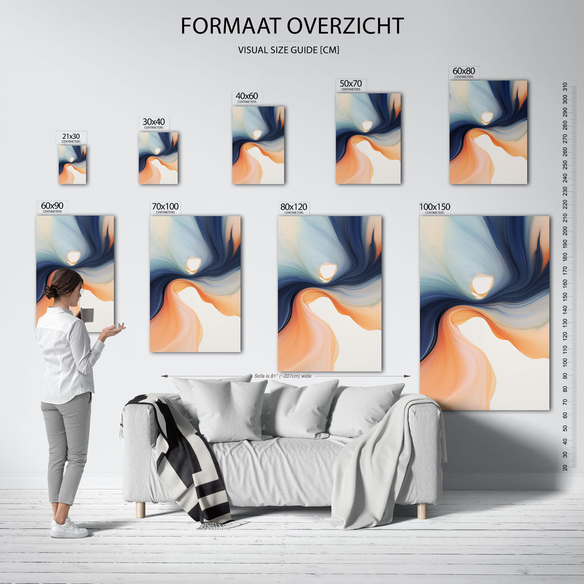 Vloeiende kleuren Poster