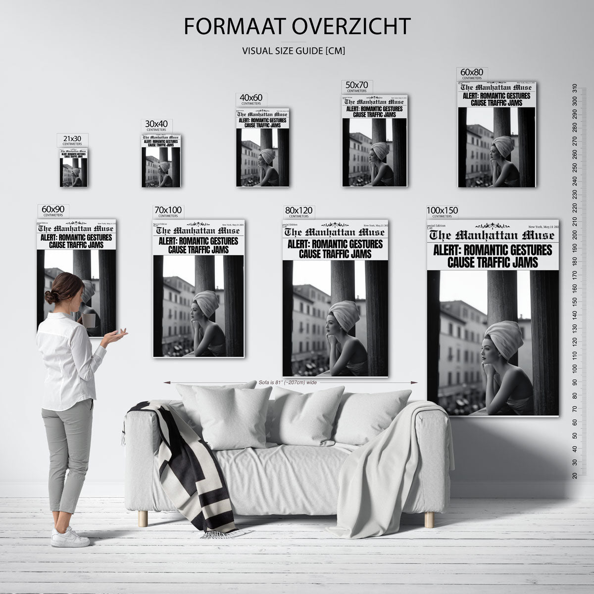 Vrouw met handdoek Poster