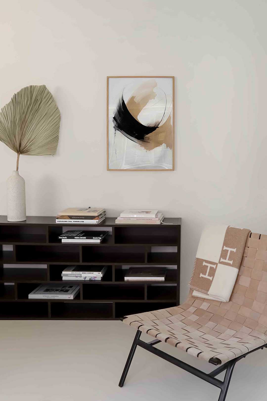 Abstracte penseelstreken Poster