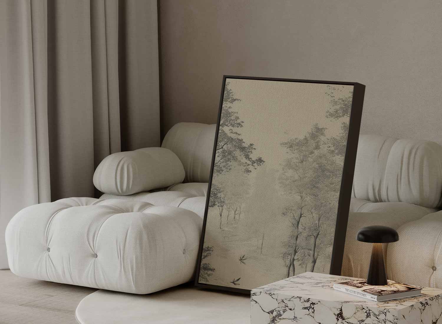 Mystieke Boswandeling Kunstwerk-canvas-dibond-plexiglas-wanddecoratie-WallArtistic