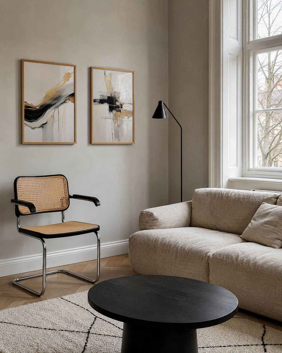 Gouden stroom Posterset