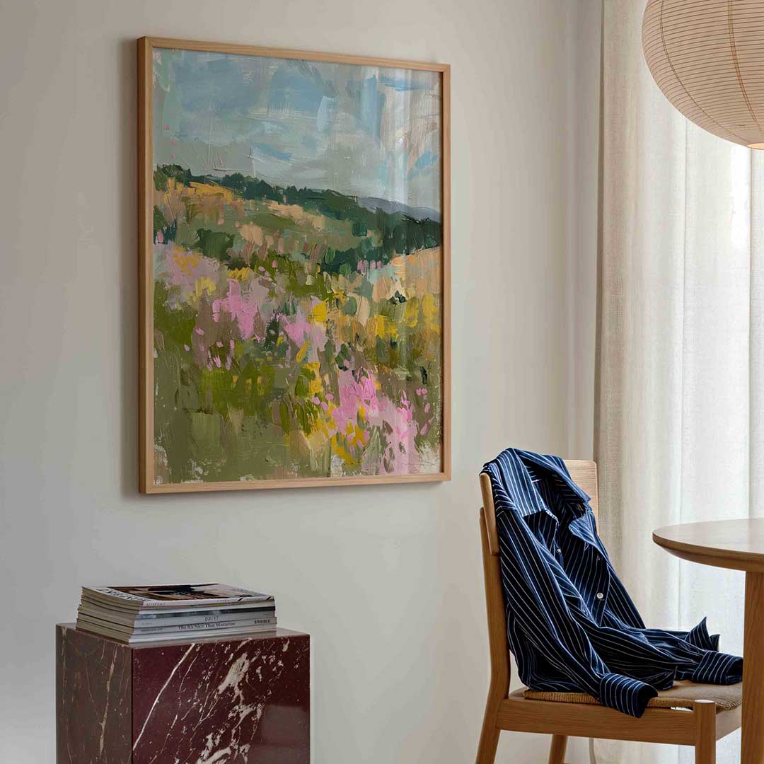 Landschap met bloemen Poster