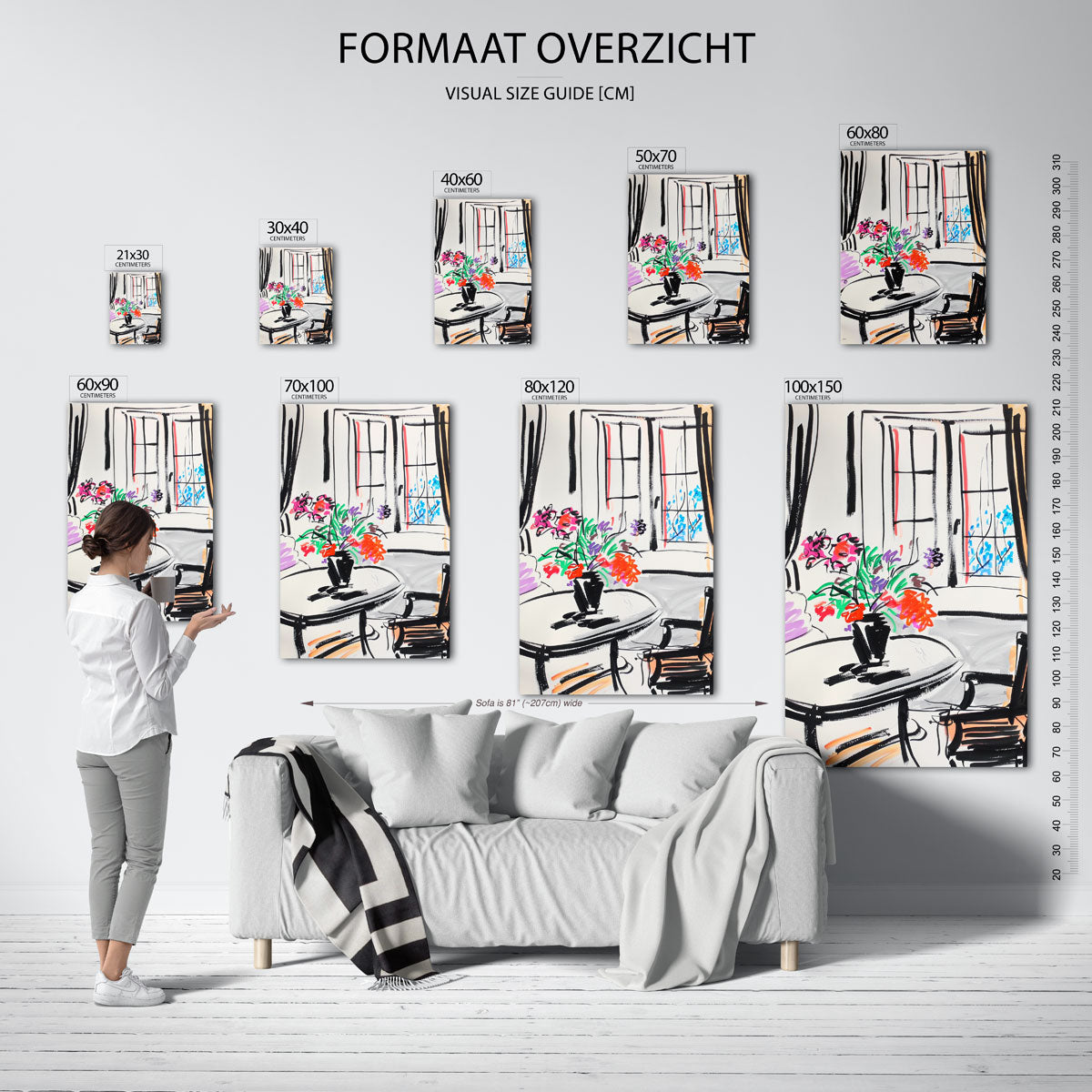 Bloemen op tafel Poster