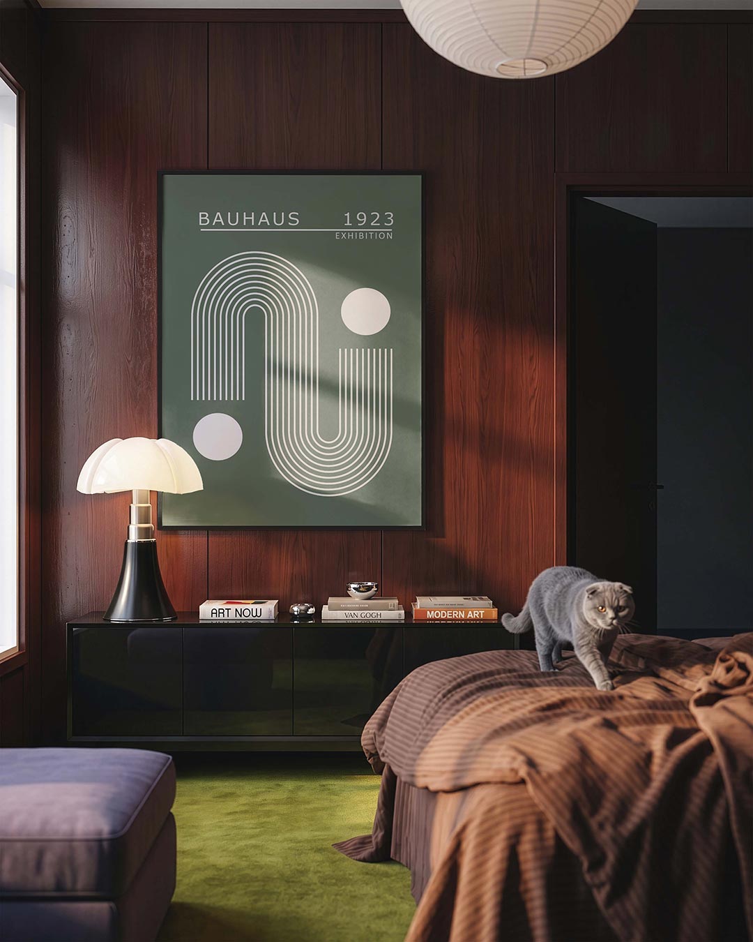 Lijnen en cirkelvormen Poster