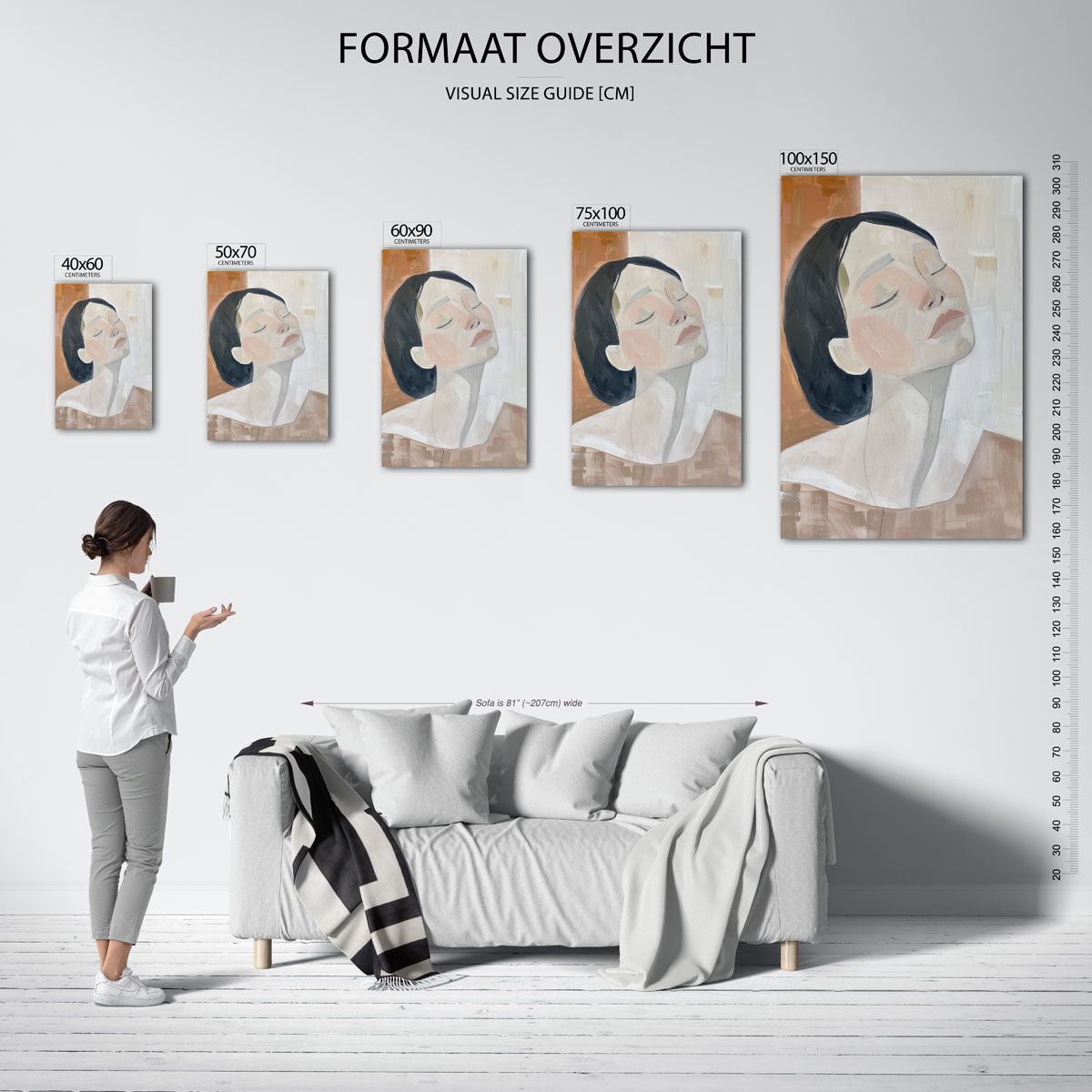 Dromerige vrouw Kunstwerk