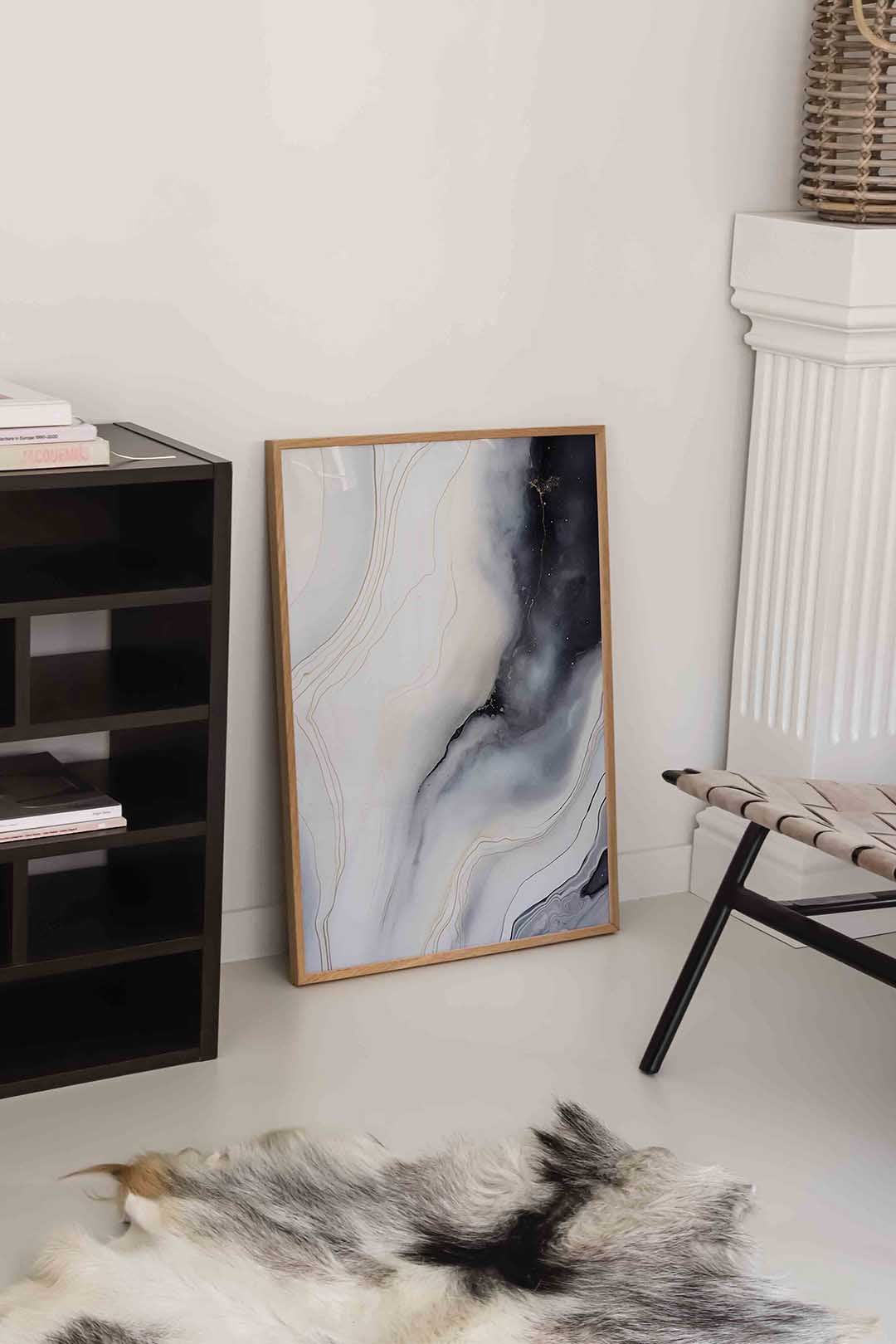 Abstracte lijnen en golven Poster