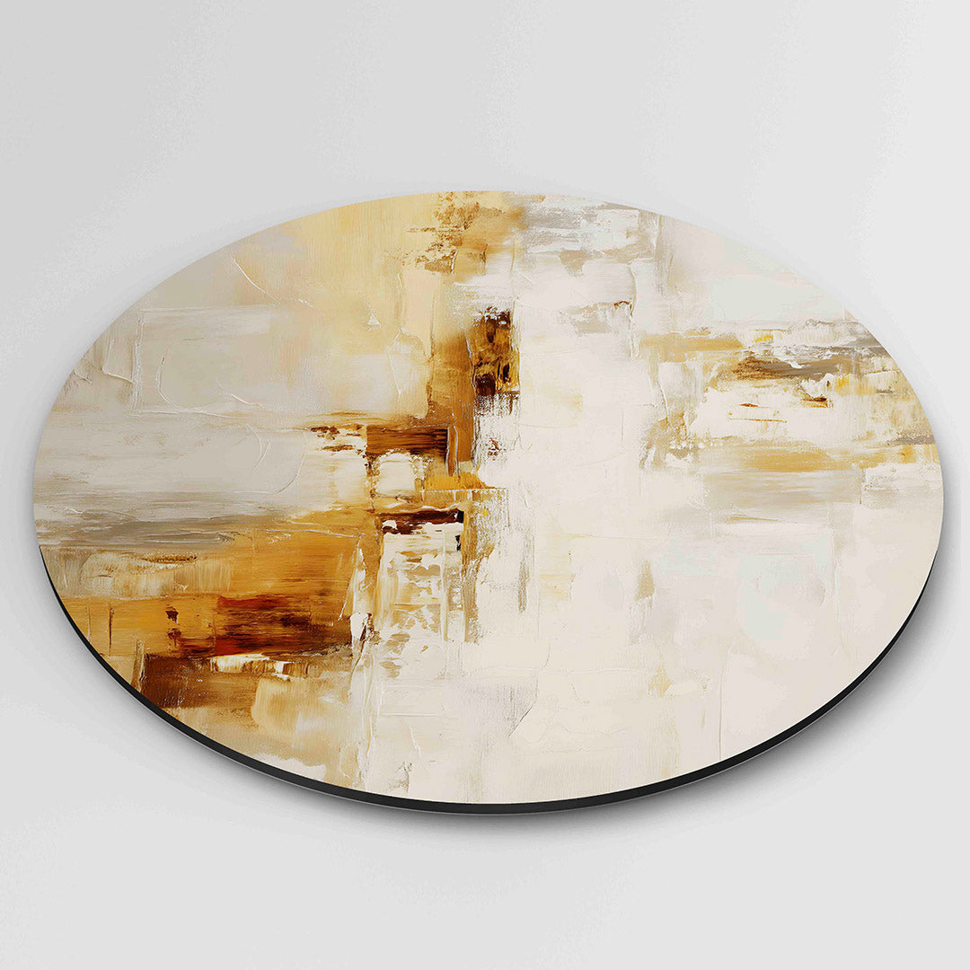 Abstracte beige Muurcirkel